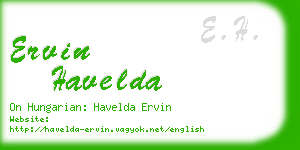 ervin havelda business card
